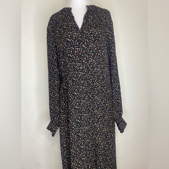 Floral Button-Up Long Sleeve Dress - Picture 2 of 9